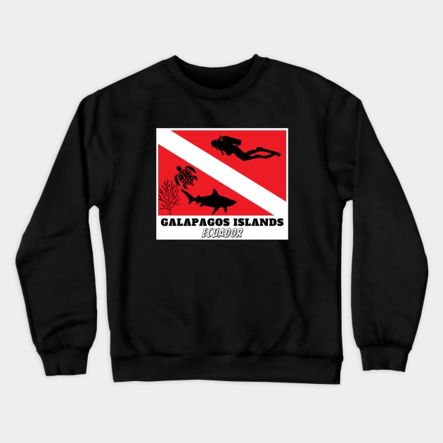 Galapagos Islands Ecuador Crewneck Sweatshirt by DW Arts Design